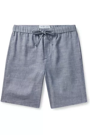Frescobol Carioca Felipe Slim-Fit Linen and Cotton-Blend Drawstring Shorts
