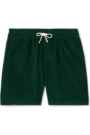 Portuguese Flannel Straight-Leg Cotton-Corduroy Drawstring Shorts