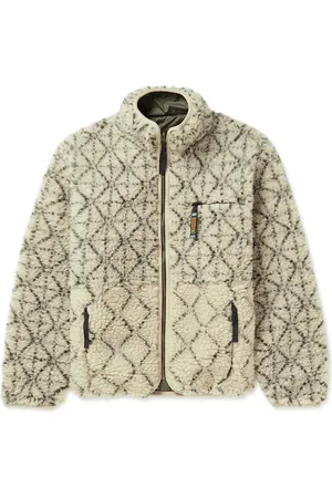 KAPITAL Sashiko Boa Reversible Printed Fleece and Shell Jacket