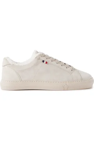 Moncler New Monaco Shearling-Lined Suede Sneakers