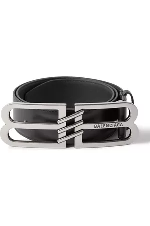 Balenciaga 4cm Logo-Embellished Leather Belt