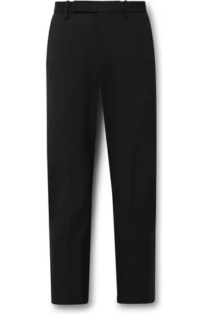 NILI LOTAN Tel Aviv Tapered Cropped Virgin Wool-Twill Trousers
