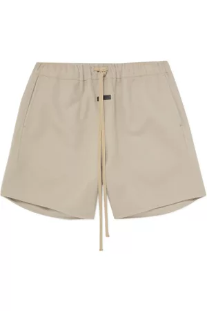 Straight-Leg Pintucked Wool and Cashmere-Blend Drawstring Shorts