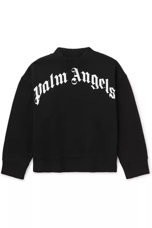 Palm Angels Sketchy logo-print Cotton-jersey Sweatshirt - Men - Black Sweats - XS