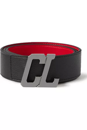 Christian Louboutin Men's Bizbelt Logo Buckle Belt