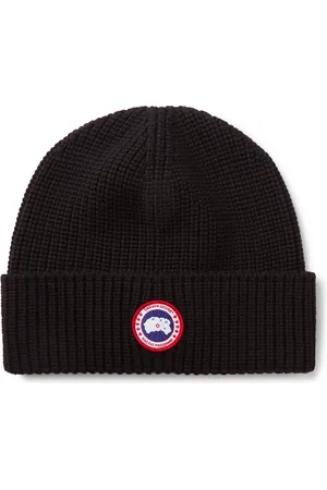 Canada Goose Logo-Appliquéd Ribbed Merino Wool Beanie
