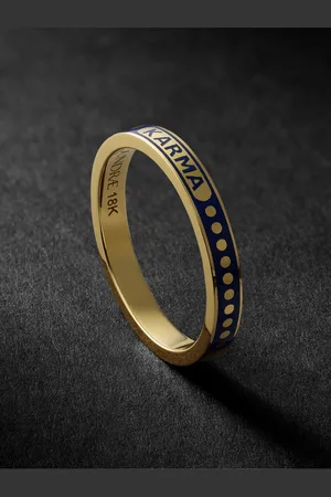 Foundrae Karma 18-Karat and Enamel Ring
