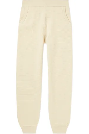 Loro Piana Tapered Waffle-Knit Wool Sweatpants