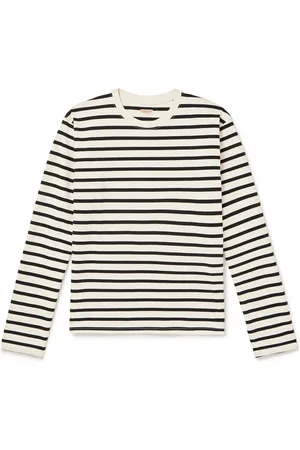 KAPITAL Printed Striped Cotton-Jersey T-Shirt