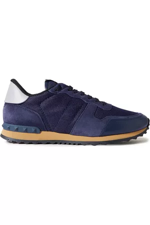 VALENTINO GARAVANI Rockrunner Suede, Leather and Mesh Sneakers
