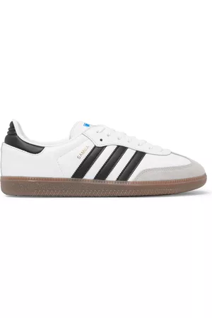 adidas Samba Suede-Trimmed Leather Sneakers