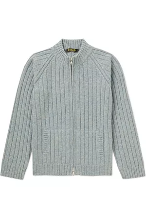 Loro Piana Ribbed Cashmere Zip-Up Cardigan