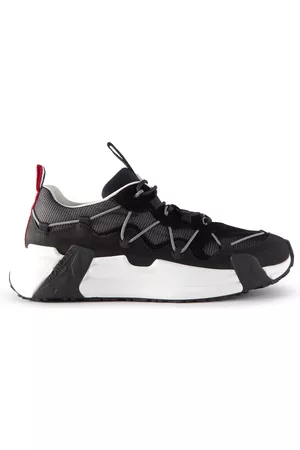 Moncler Compassor Mesh-Trimmed Nubuck and Suede Sneakers
