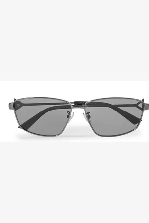 Bottega Veneta D-Frame Silver-Tone Sunglasses