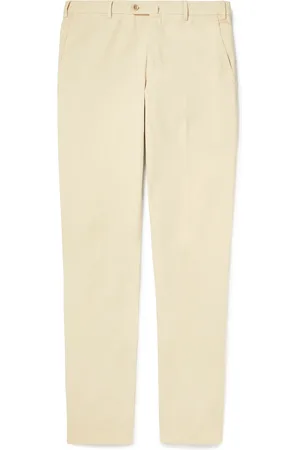 Loro Piana Pantaflat Slim-Fit Pleated Stretch-Cotton Trousers