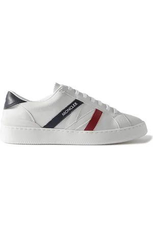Moncler Monaco M Striped Leather Sneakers