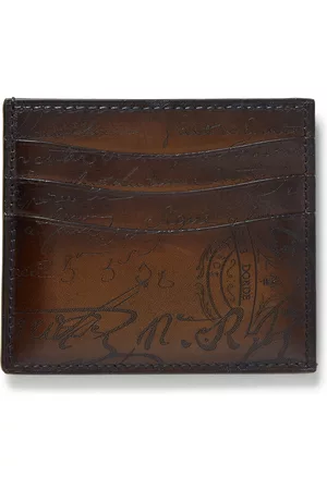 Bambou Scritto Leather Card Holder