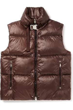 MONCLER GENIUS + adidas Originals Bozon jersey-trimmed quilted  glossed-shell down vest