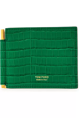 Tom Ford Men's Croc-effect Leather T-Line Passport Holder