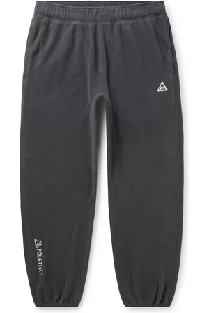 NIKE Club Straight-Leg Logo-Embroidered Nylon-Trimmed Fleece Sweatpants for  Men