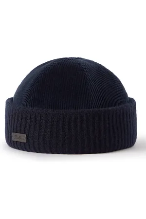 Loro Piana Logo-Appliquéd Ribbed Stretch-Cotton and Cashmere-Blend Beanie