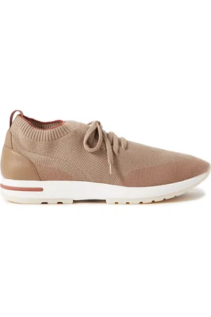 Loro Piana 360 Flexy Leather-Trimmed Knitted Wish® Wool Sneakers