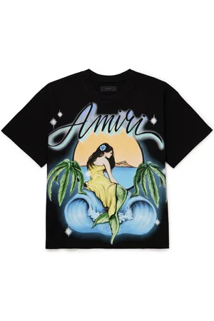 Amiri Men's Flocked Hockey Skater T-Shirt