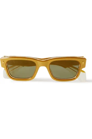 JACQUES MARIE MAGE Jeff Square-Frame Acetate and -Tone Sunglasses