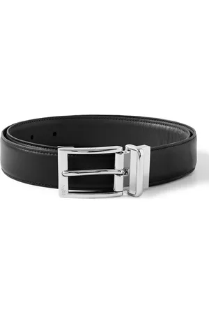 RRL New Burling 4cm Distressed Leather Belt - Men - Black Belts