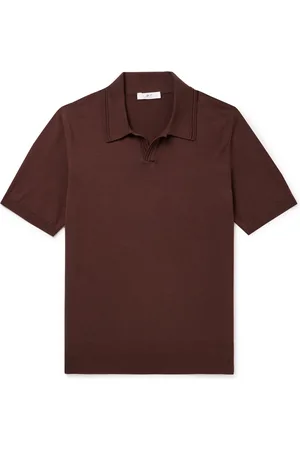 Louis Vuitton Burgundy Honeycomb Knit Cotton Logo Embroidered Polo T Shirt  XL - ShopStyle