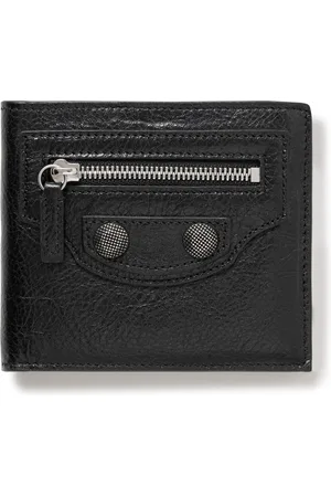 Balenciaga Le Cagole Embellished Textured-Leather Billfold Wallet