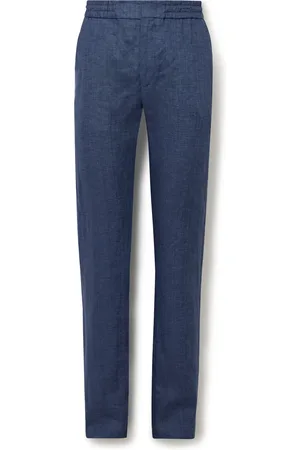 Loro Piana Gadd Straight-Leg Linen Trousers