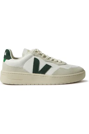 Veja V-90 Suede and Leather Sneakers
