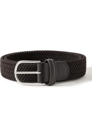 Beige & Black Monogram Elastic Belt In Ecru & Black