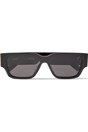 DiorBlackSuit S10I Black Square Glasses with Blue Light Filter