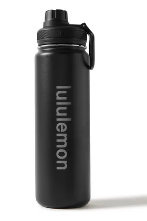Lululemon Back to Life Logo-Print Stainless Steel Water Bottle, 710ml