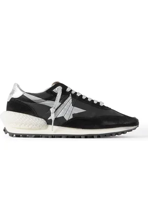 Golden Goose Marathon Leather and Suede-Trimmed Nylon Sneakers