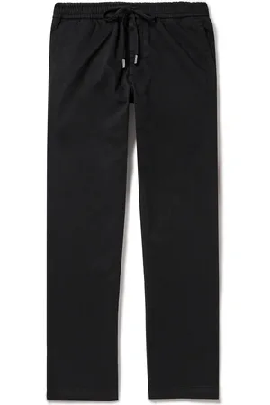 Mr P. Straight-Leg Cotton-Blend Twill Drawstring Trousers