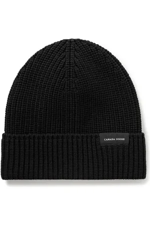 Canada Goose Logo-Appliquéd Ribbed Wool Beanie