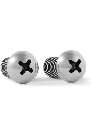 Balenciaga Screw Antiqued -Tone Earrings