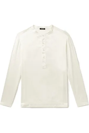 Tom Ford Silk-Blend Satin Henley Pyjama Top