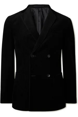 Mr P. Double Breasted Cotton and Cashmere-Blend Corduroy Blazer