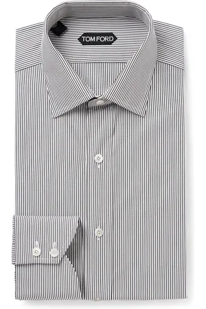 Tom Ford Striped Cotton-Poplin Shirt