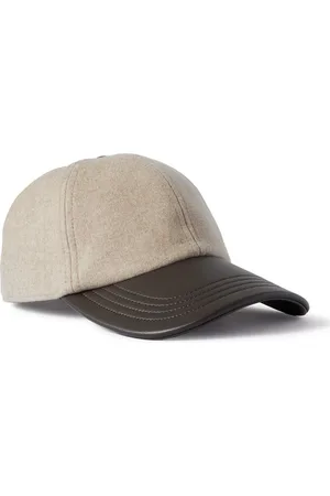 Berluti Logo-Embroidered Cashmere-Blend and Leather Baseball Cap