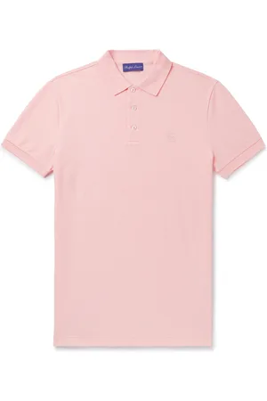 Wimbledon Logo-Embroidered Appliquéd Striped Stretch-Jersey Polo Shirt