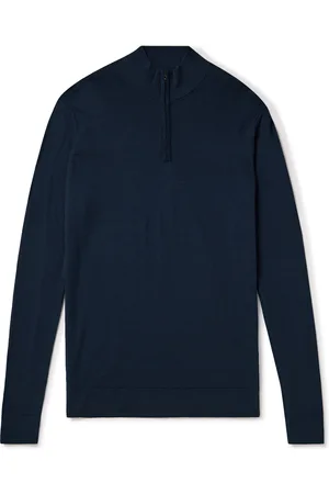 Sunspel Slim-Fit Wool Half-Zip Sweater