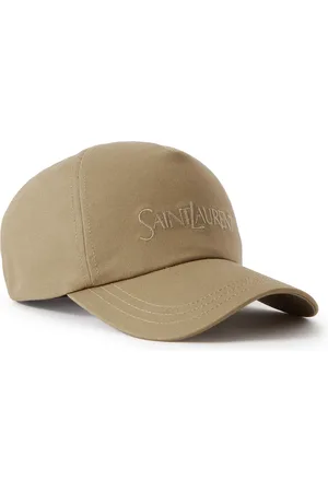 Saint Laurent Logo-Embroidered Cotton and Linen-Blend Gabardine Baseball Cap