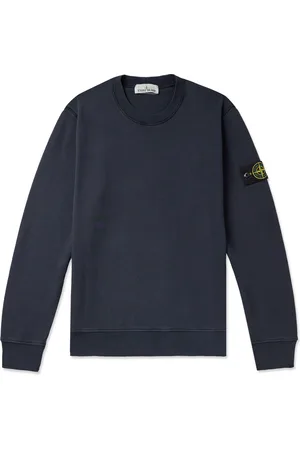 Stone Island Logo-Appliquéd Garment-Dyed Cotton-Jersey Sweatshirt