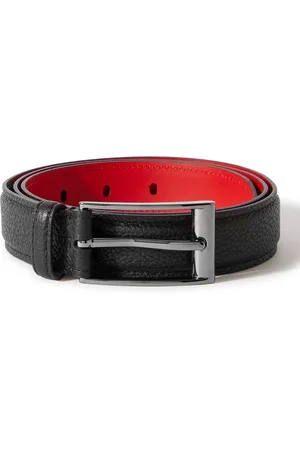 Christian Louboutin 3cm Full-Grain Leather Belt