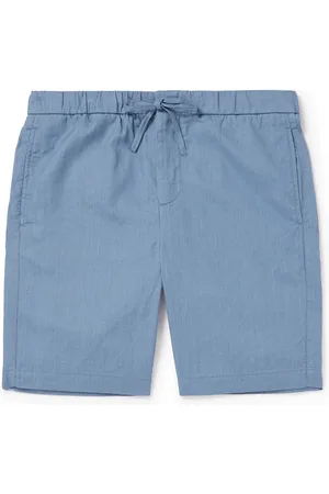 Straight-Leg Cotton and Linen-Blend Drawstring Shorts